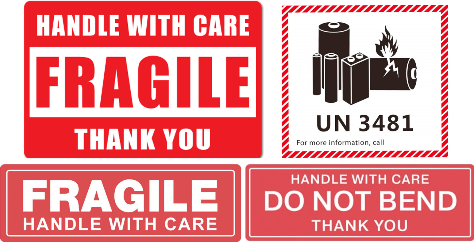 Packaging Labels Fragile Warning Stickers Packaging Box Safety Mailing Labels