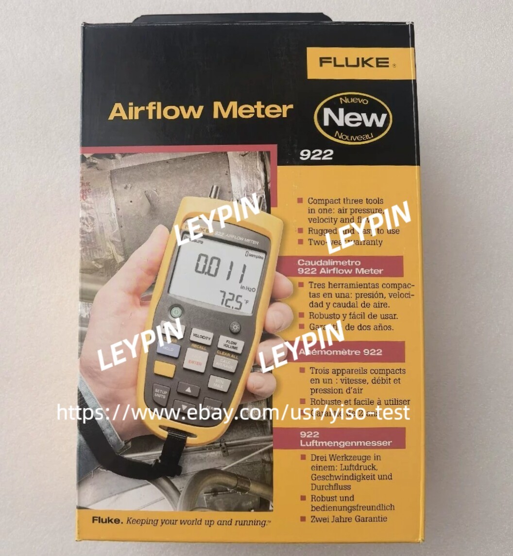 Fluke 922 Airflow Micromanometer with Bright Backlit Display$