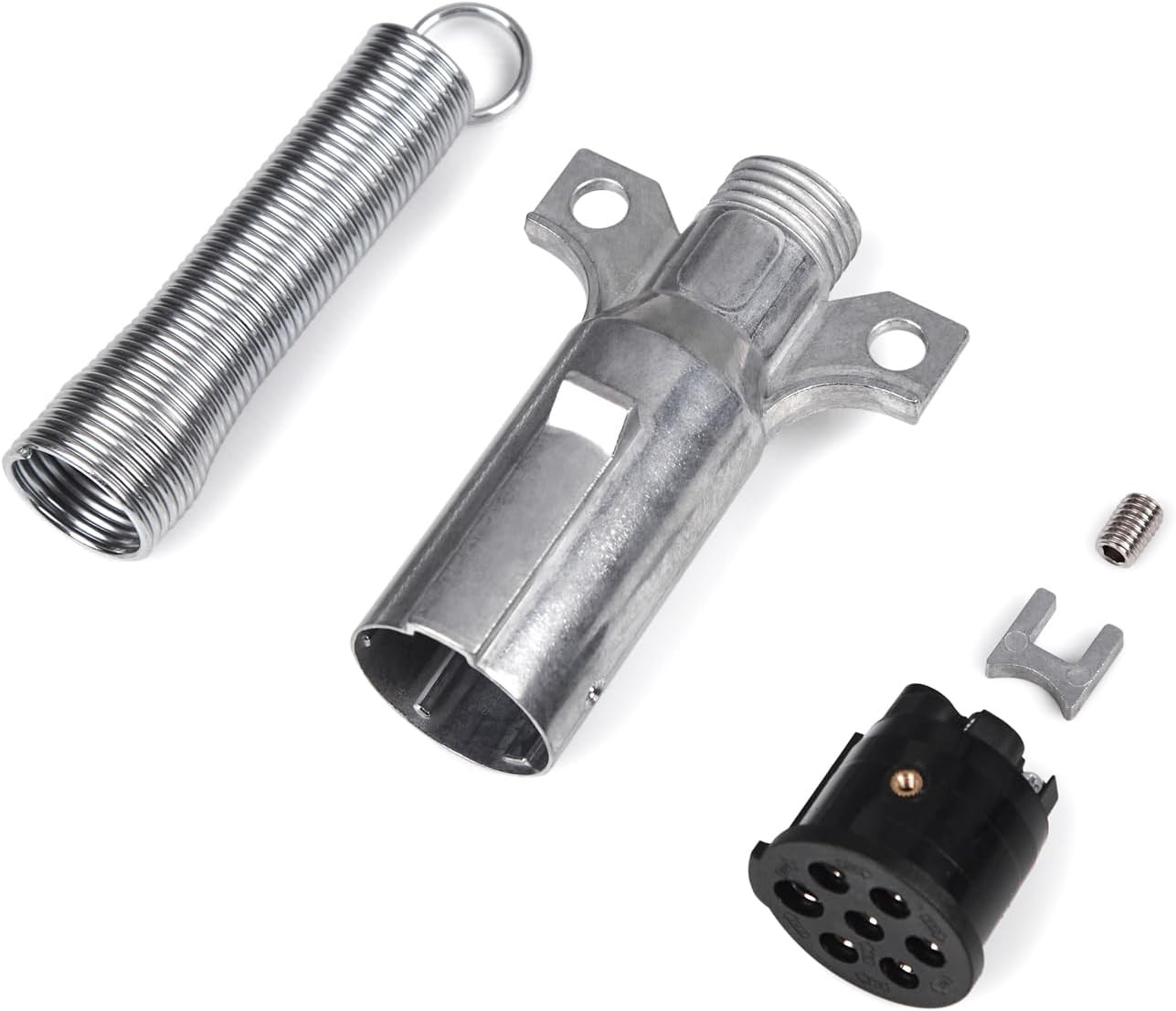 Heavy Duty 7 Pin Round Trailer Connector – 7 Color: 7 Way Trailer Plug (1 Pc)