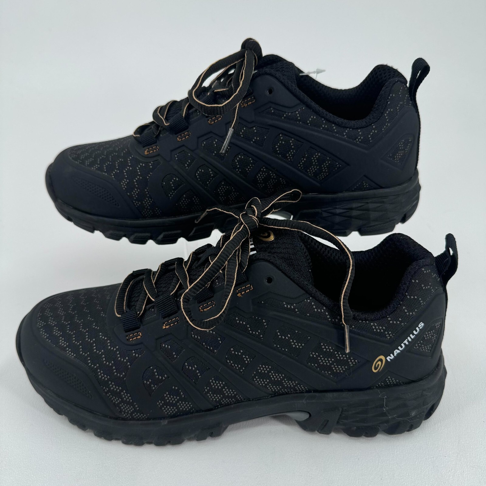 NEW Nautilus Stratus Work Safety Shoes WOMENS Black N4661 Lace Up Soft Toe 9