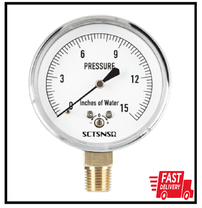 0 to 15 Inches of Water Column Pressure Gauge Capsule Measurement System 2.5 i
