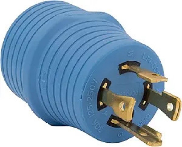 30 Amp 4-Prong to 3-Prong RV Generator Power Adapter