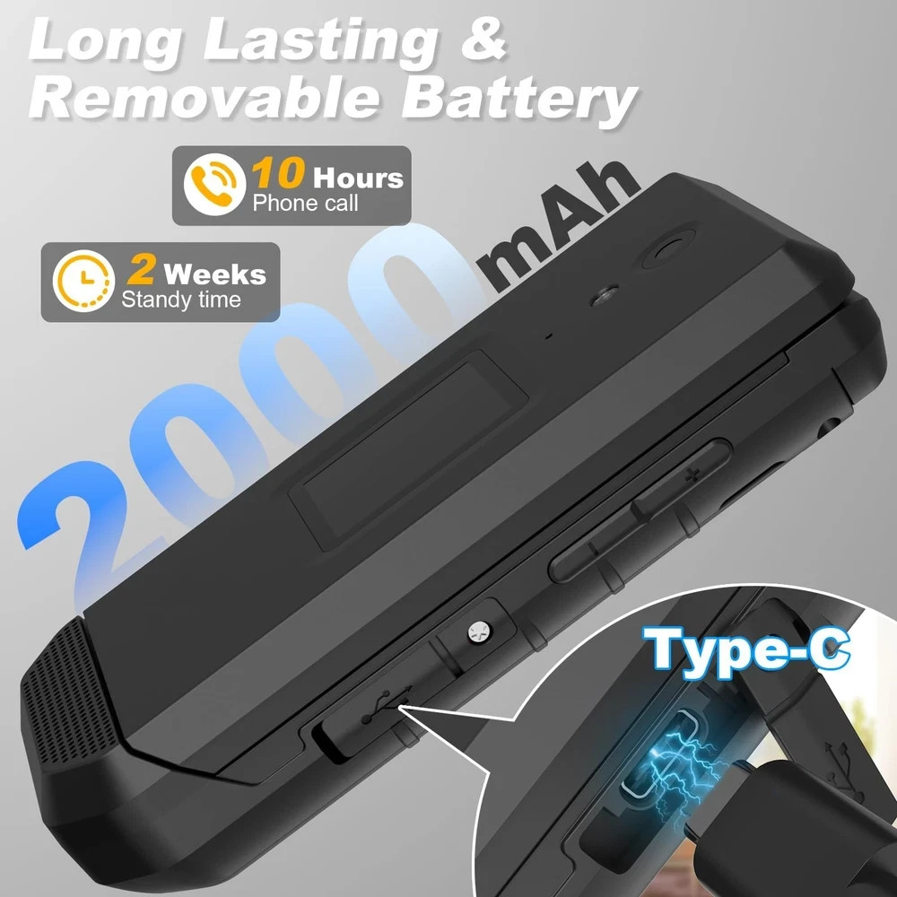 S22 Rugged Flip Phone Unlocked (16GB) 2.8» Touchscreen Smart Cell Phone Andr…