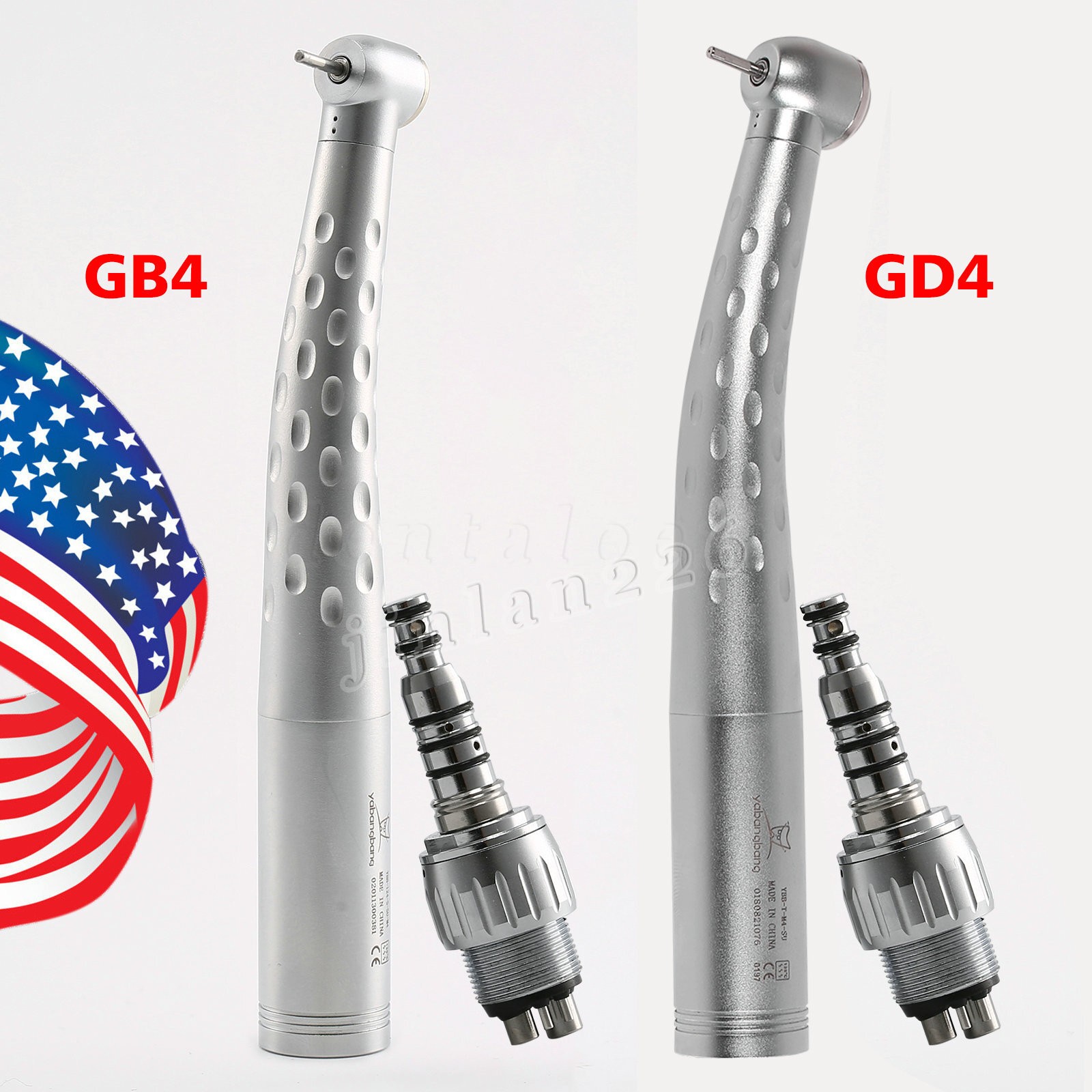 Dental Fiber Optic /E-generator LED /High Speed No-LED Handpiece 2/4/6Hole Quick
