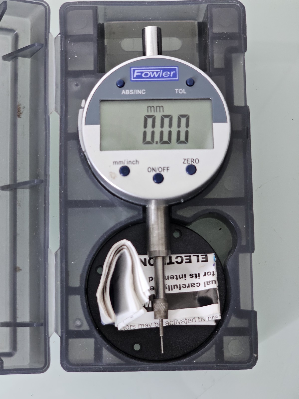 Fowler Digital Indicator Measuring Range: 0~12.7mm/0.5″, 25.4mm/1.0″