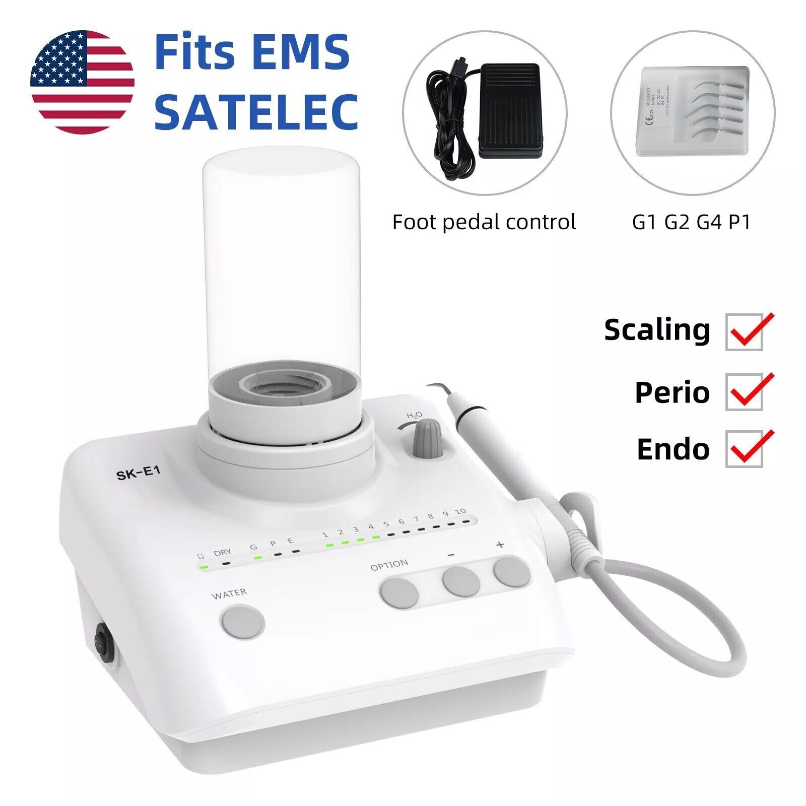 For Cavitron Dental Portable Ultrasonic Piezo Scaler 2*Bottles fit EMS Handpiece