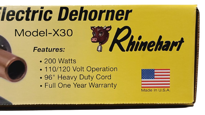 Rhinehart Factory Direct Electric Dehorner ~ X30 00308 with 1/2 Tip