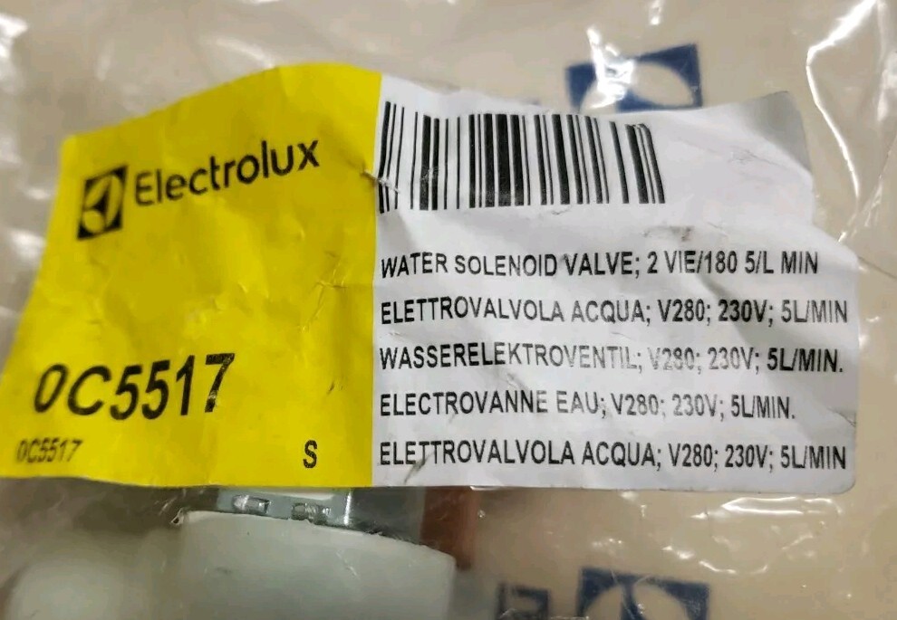 Electrolux Professional Water Solenoid Valve; 2 Vie/180 5/L Min 0C5517 – Free
