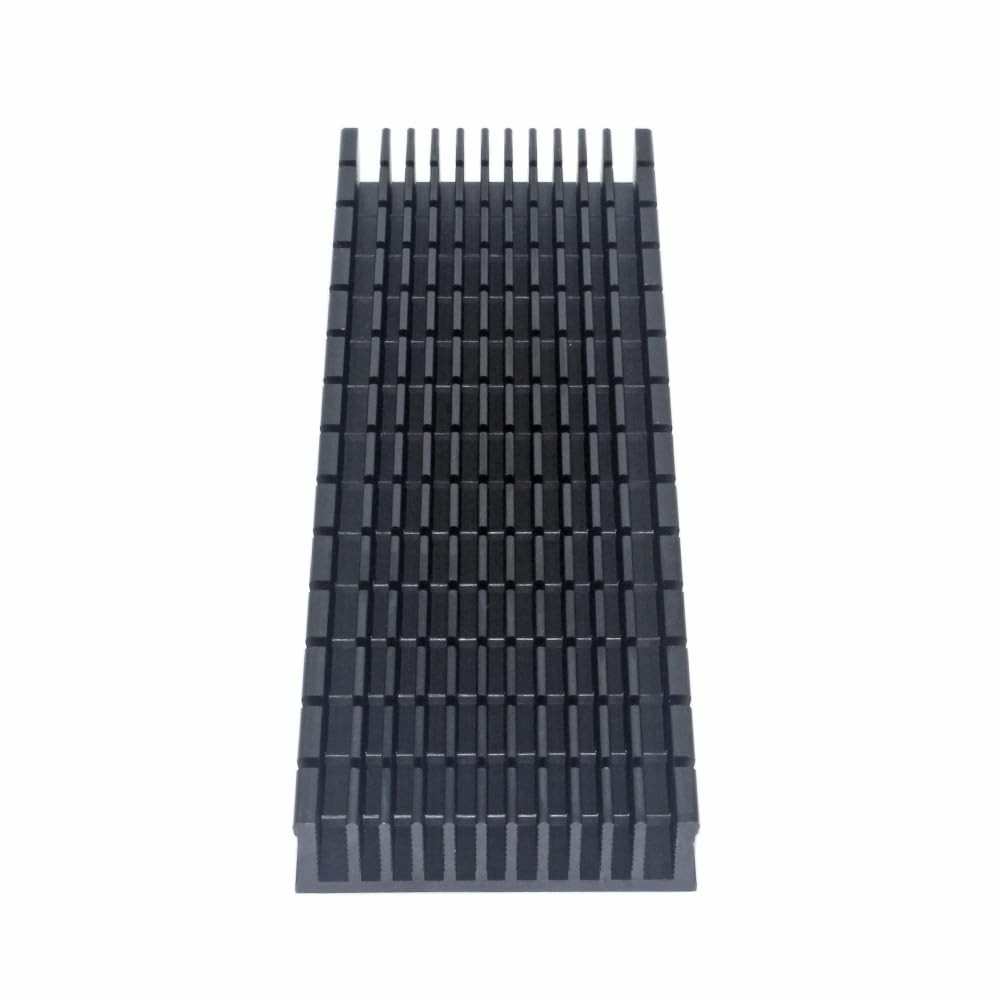 Black Aluminum Heatsink 150x60x18mm / 5.9×2.36×0.71 Inch Cooling Radiator LED