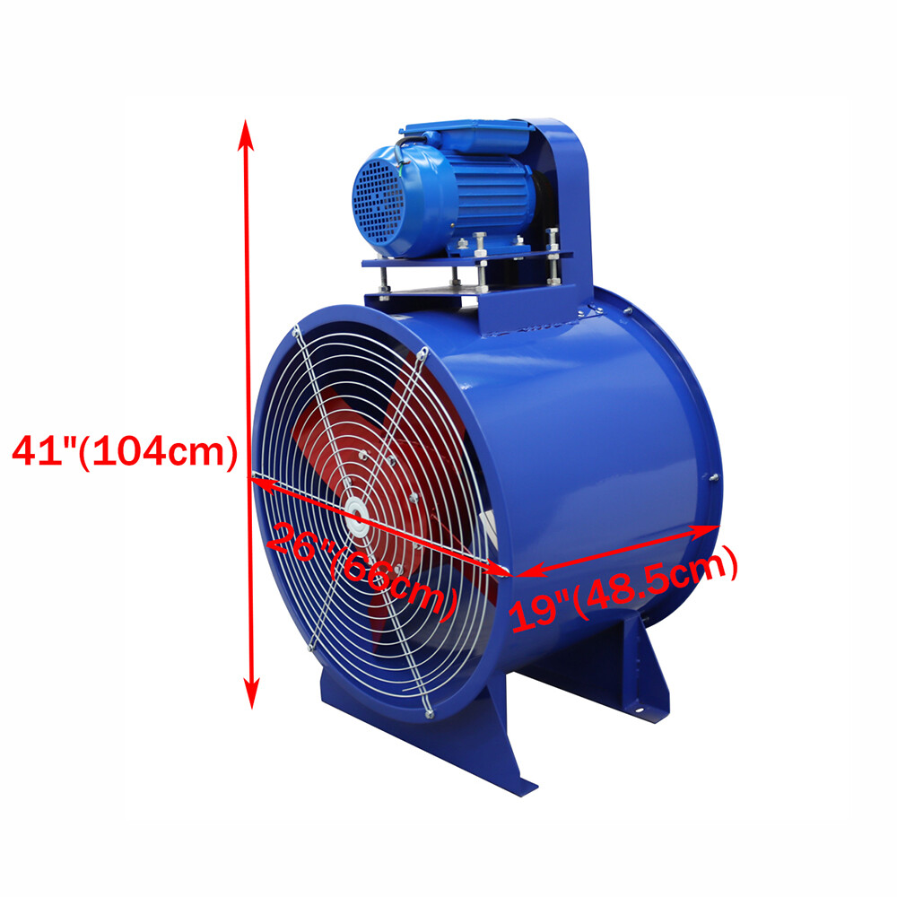 24″ Dia Electric Tube Axial Fan Paint Room Exhaust Fan 1500W 1450r/min 220V