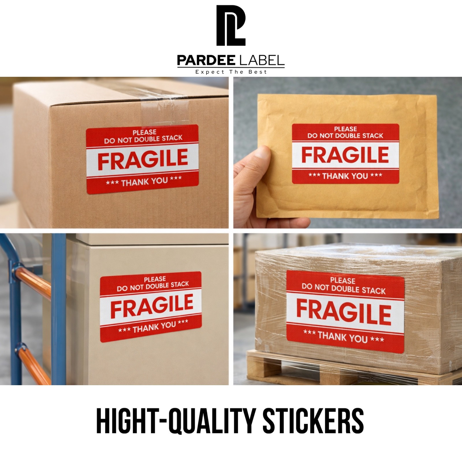 Fragile Stickers Red Print 3-1/4″ x 5-1/4″ – 250 Labels/Roll – Shipping Labels