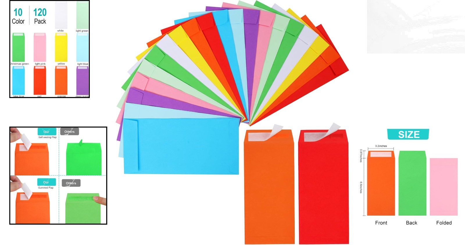 Vibrant 120-Pack Money Saving Envelopes – Perfect for Christmas & Everyday Use