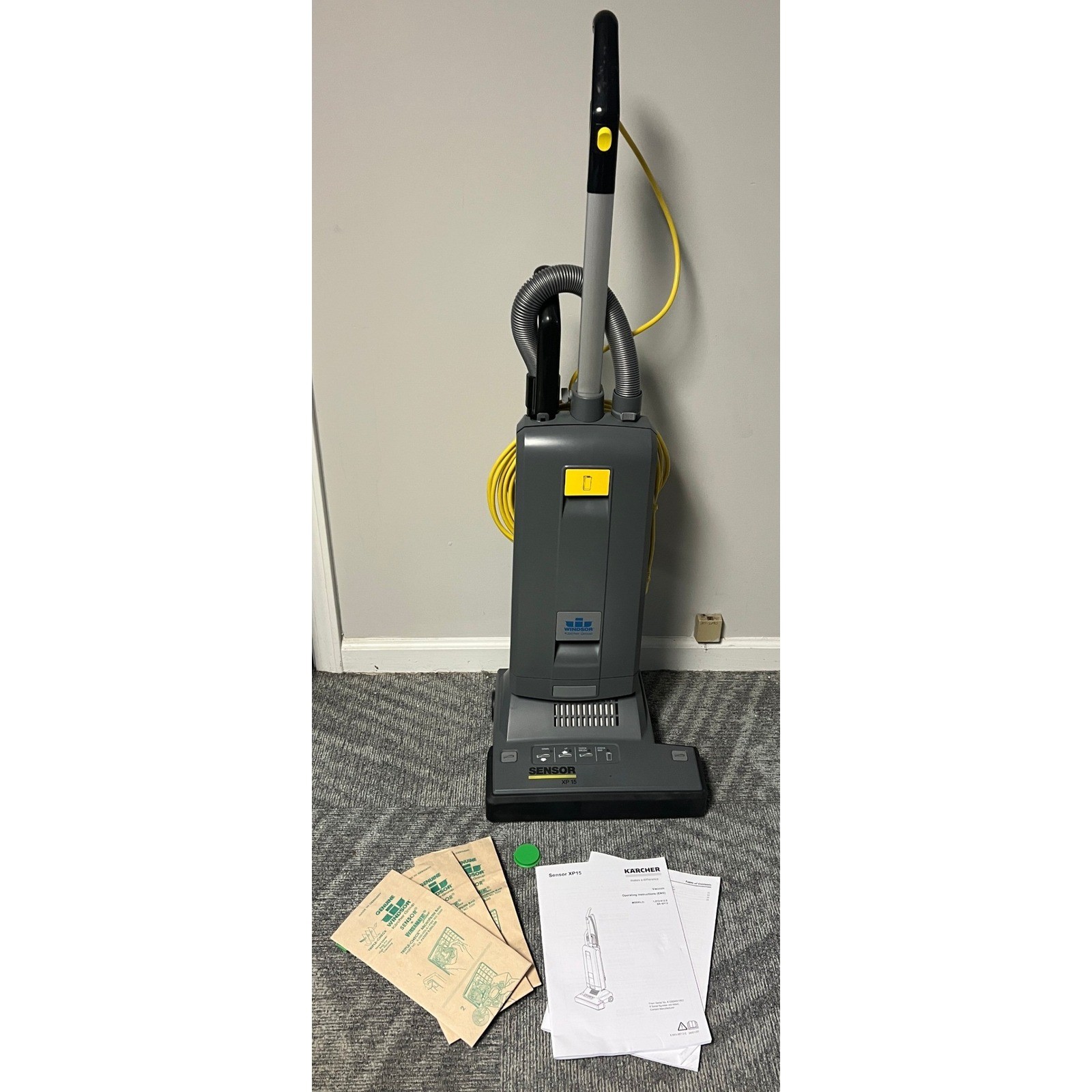 Windsor Karcher Sensor XP 15 Commercial Upright Vacuum with Manual and Bags