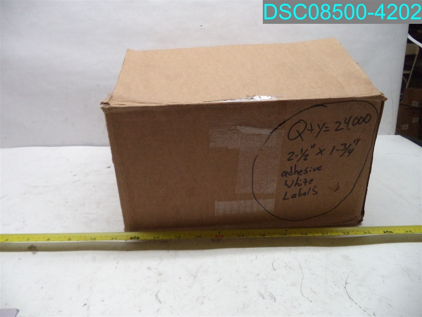 QTY=24,000: Labels White Adhesive Labels 2-1/2″ x 1-3/4″