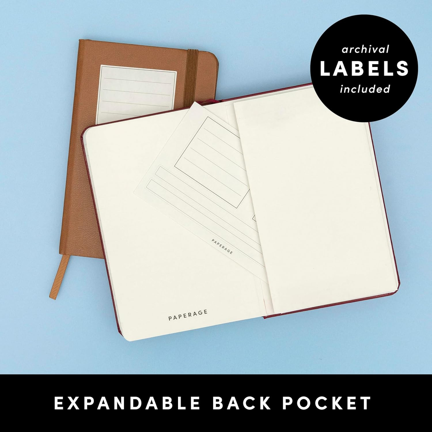 PAPERAGE Lined Pocket Journal Notebook, 2 Pack, (Dark Green), 160 Pages, Smal…