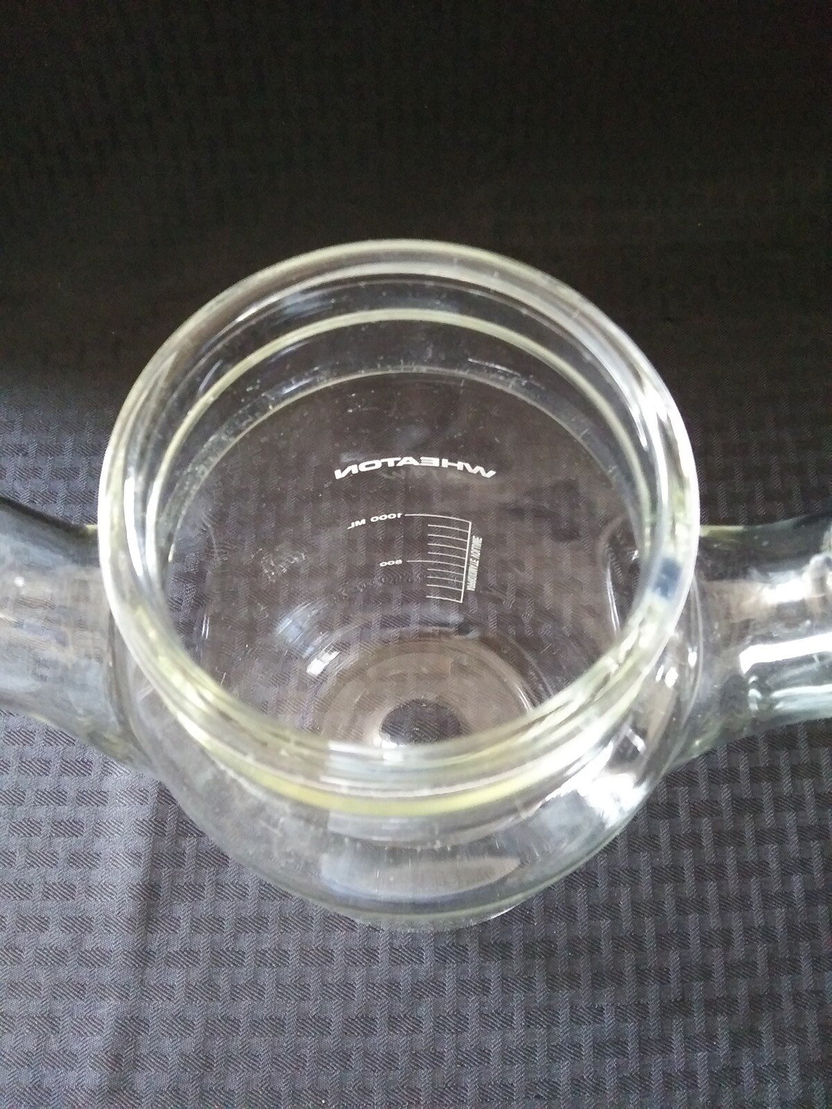 WHEATON 1000mL Glass Graduated Spinner Flask w/ GL45 Caps No Center Cap