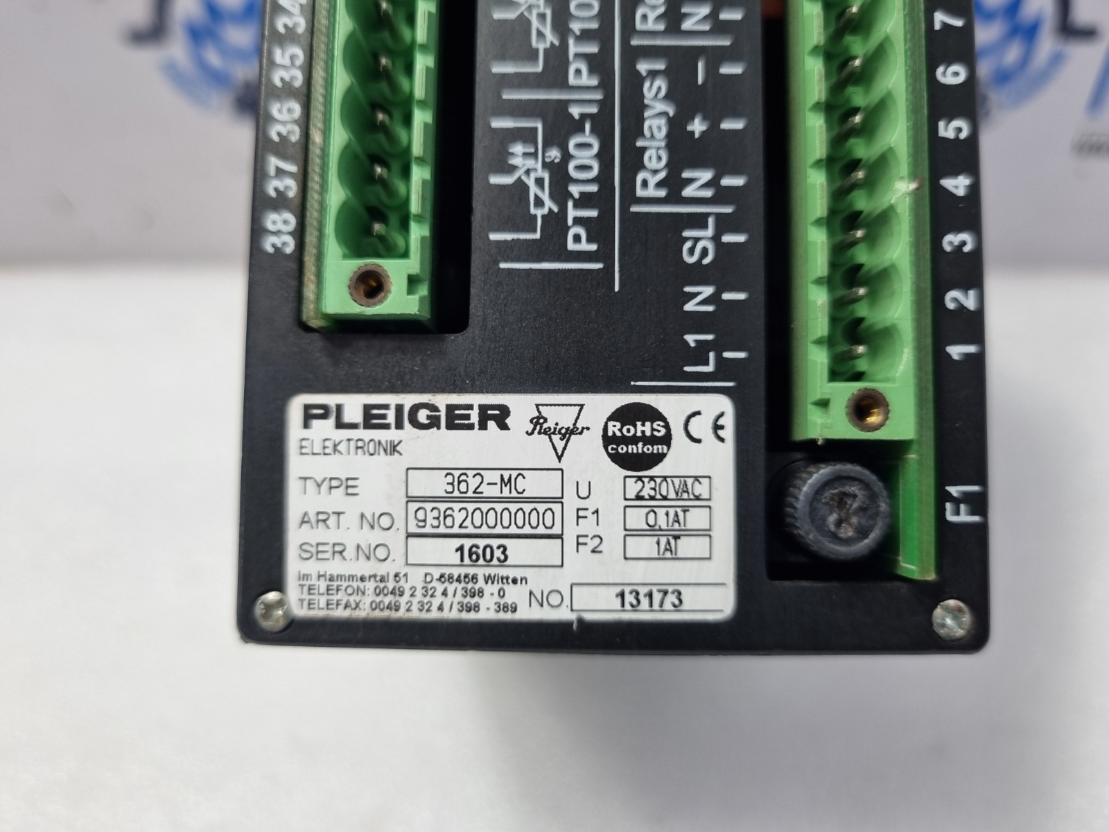 Pleiger Elektronik 362MC Multi Function Controller 9362000000 U 230VAC