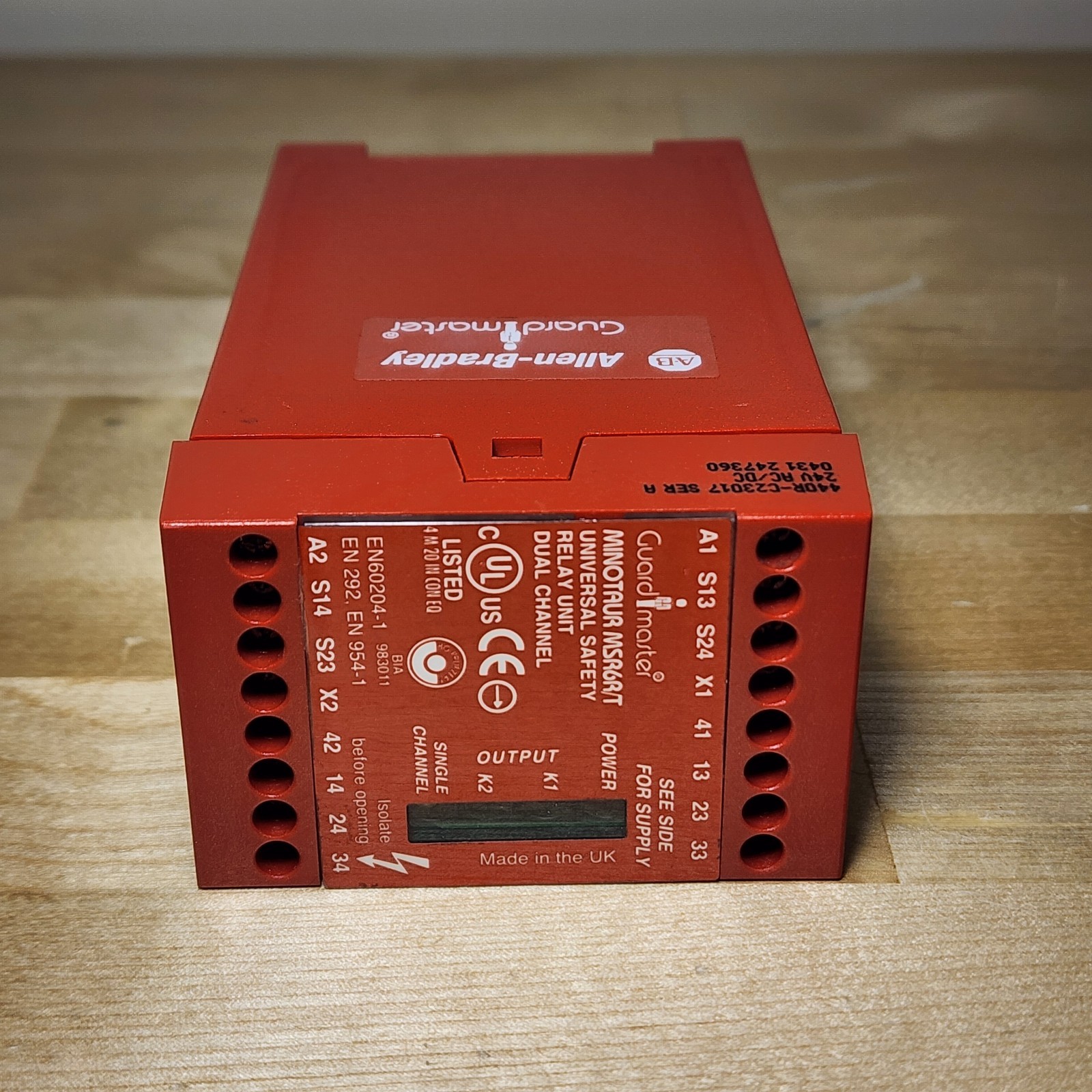 Allen-Bradley MSR6R/T 440R-C23017 Dual Channel Safety Relay 24V AC/DC Ser A