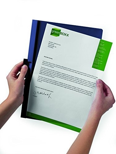 Durable Report Covers – Letter Size 8.5″ x 11″ – Holds 60 Pages – Clear & Blue –