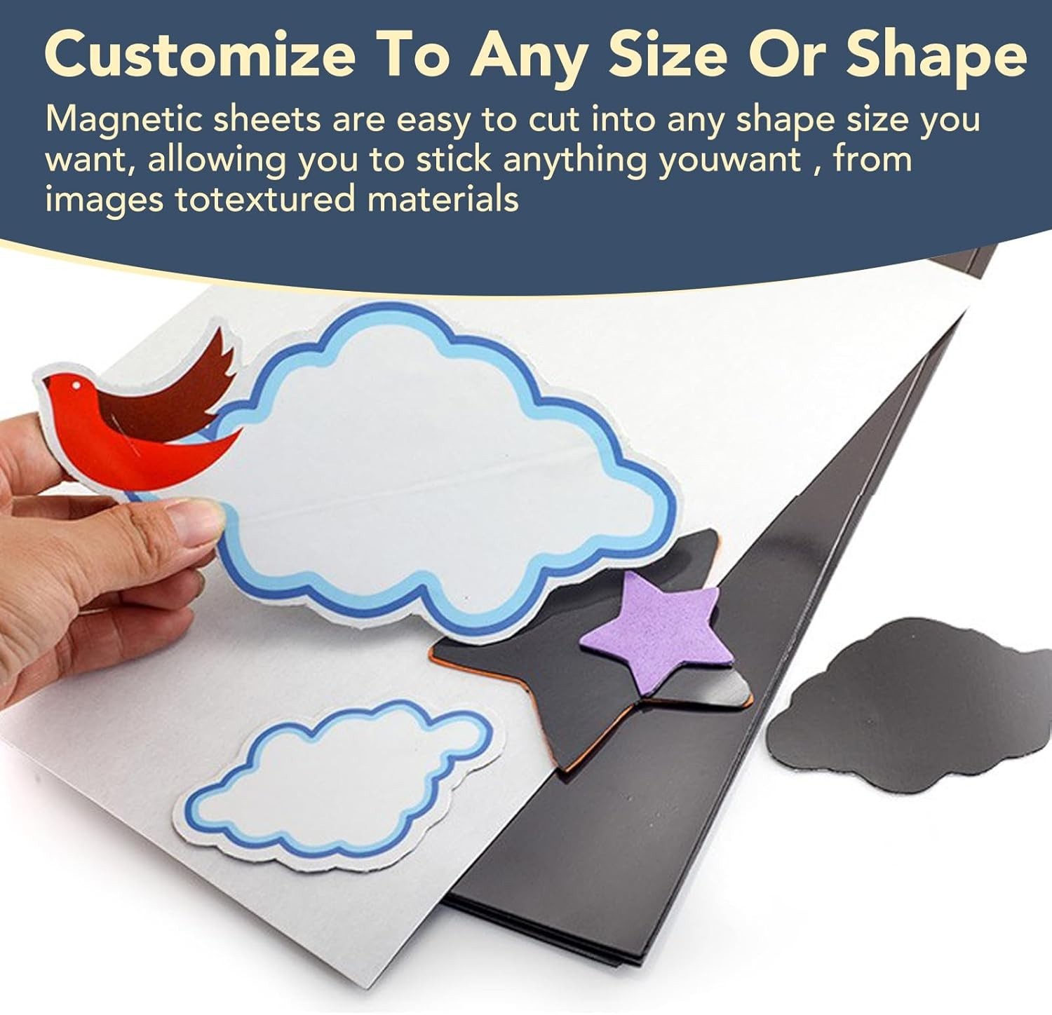 Adhesive Magnetic Sheets 30-Pack, 8×10 Inches – Ideal for Crafts & Decoration