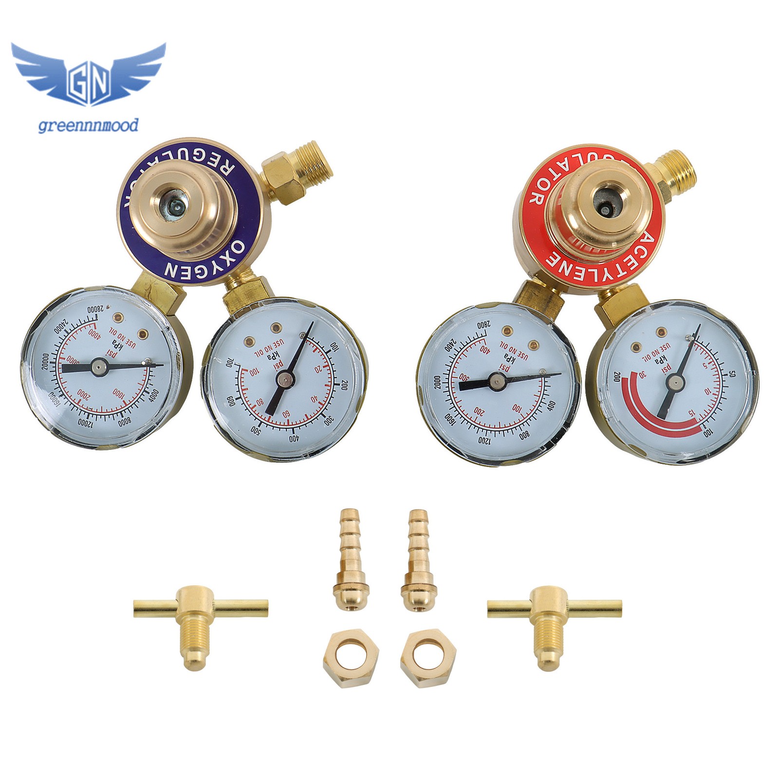 Oxygen Acetylene Gas Regulator Welding Cutting Torch Dual Gauge CGA540 CGA200