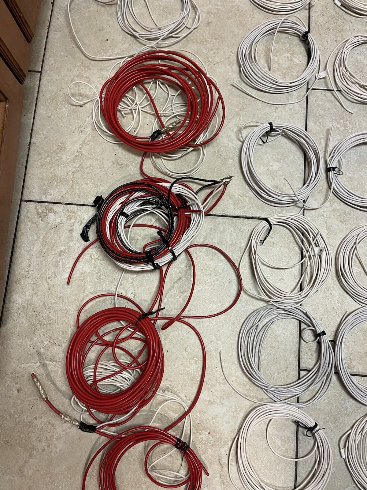 Harris Radio Power Install Kit Boat Cable Lot 10g 12g 18g Red Black White Ground