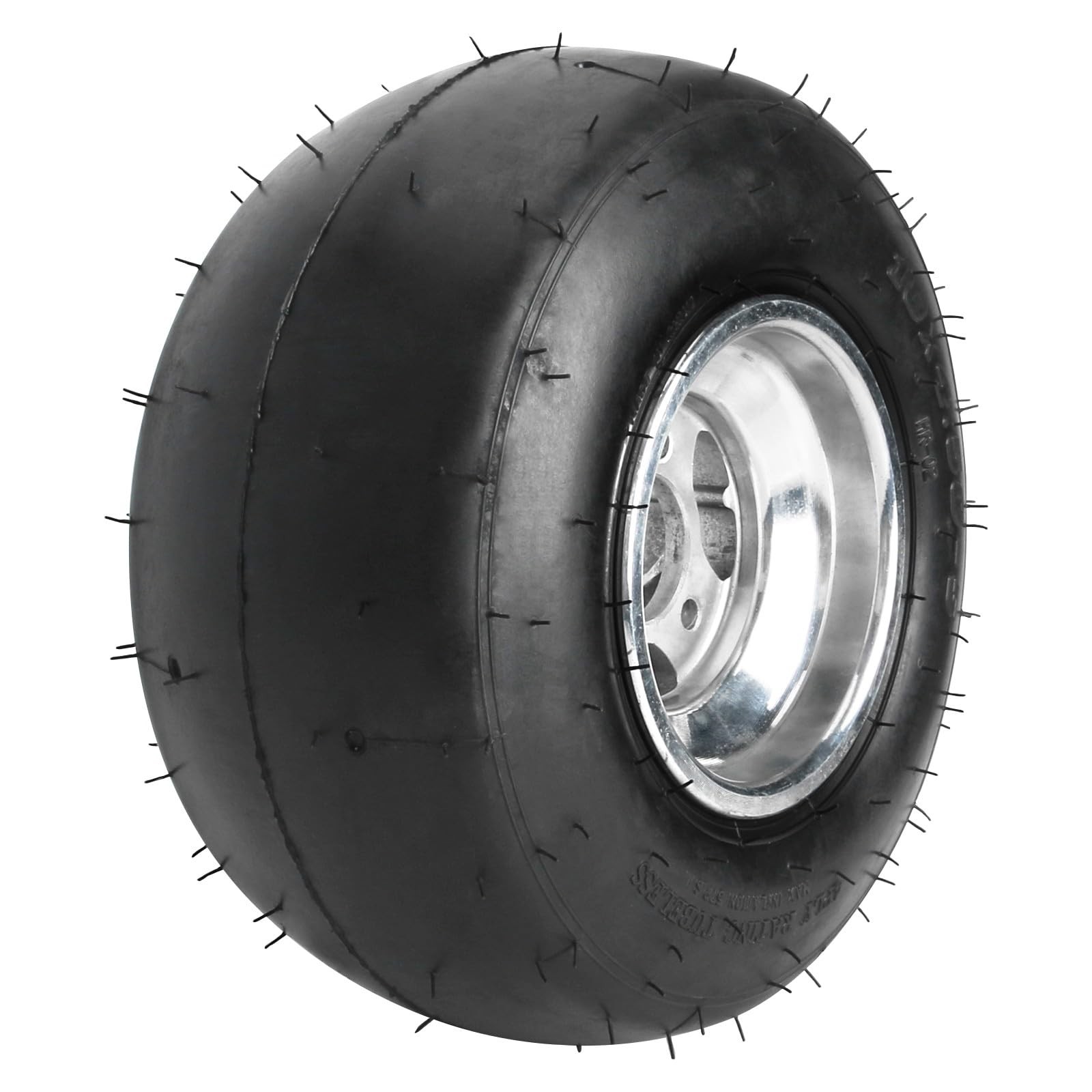 4PCS 10×4.5-5 Go Kart Tires Rims Aluminum Smooth Tread Tubeless 3 Lug 50mm