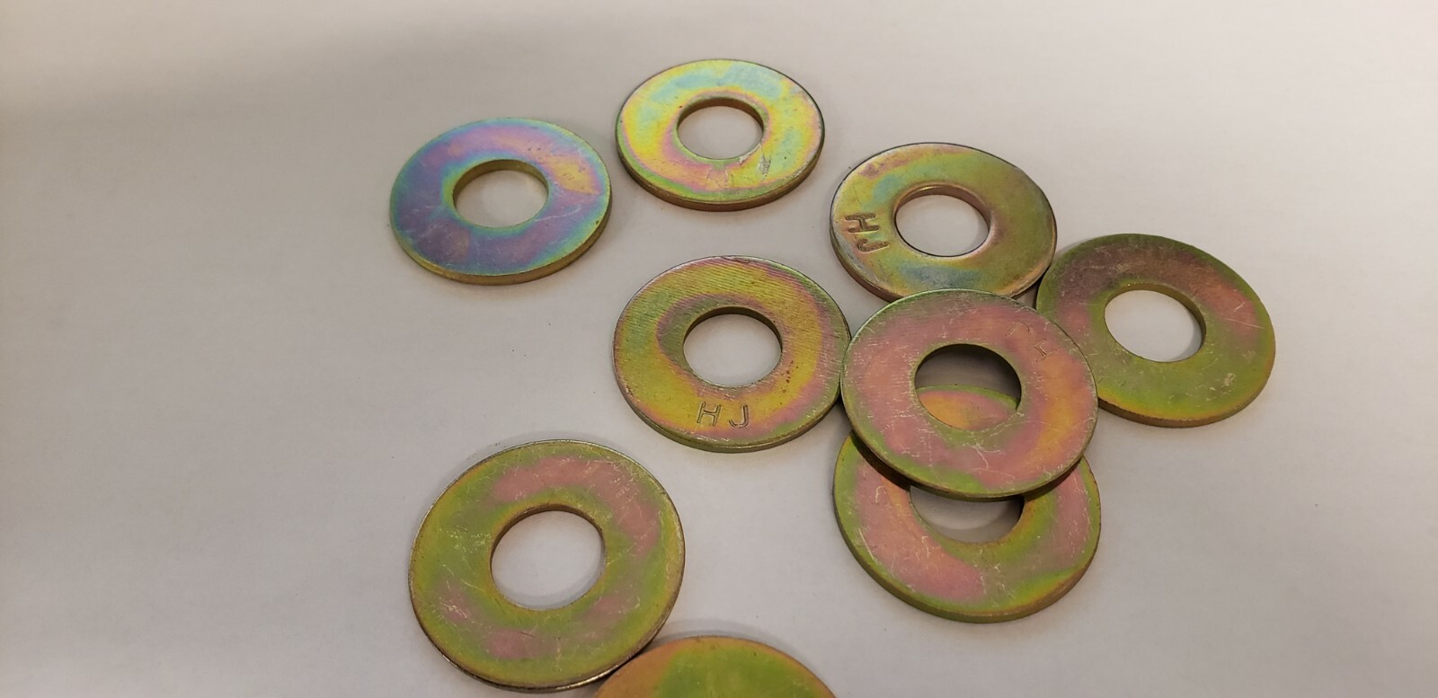 7/16″ Flat Washers USS Grade 8 Yellow Zinc