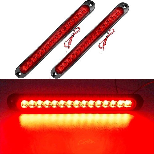 15 LED Trailer Brake Tail Light, LED Bar Stop Turn Tail Lights Color: Red Lens