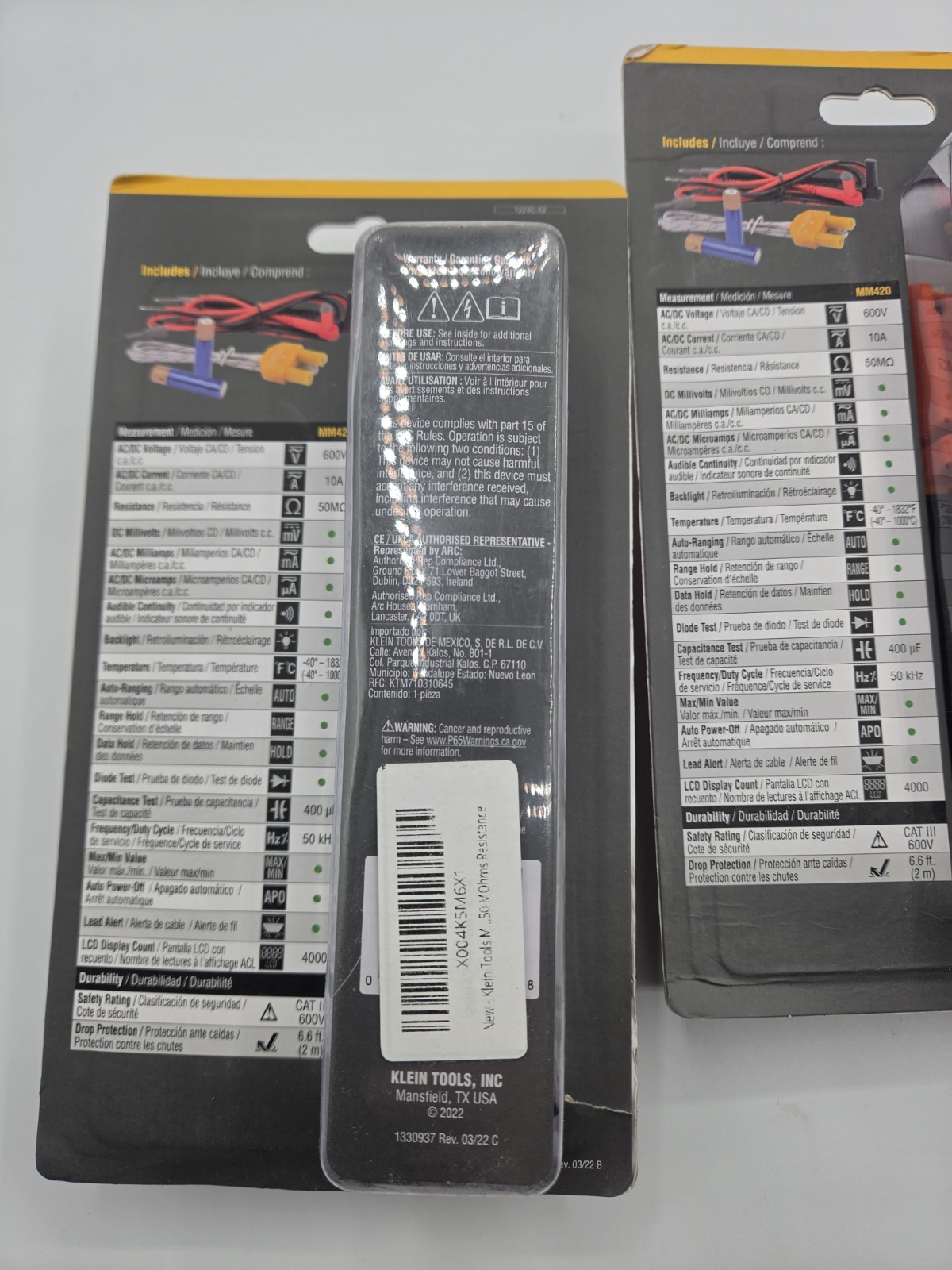 Klein Tools MM420 True RMS Digital Multimeter Auto-Ranging w/Test Leads **NEW**