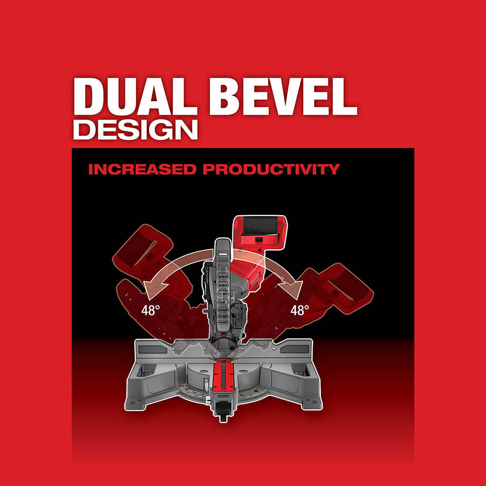 Milwaukee 2733-80 M18 FUEL 18V 7-1/4″ Dual Sliding Miter Saw – Bare Tool Recon