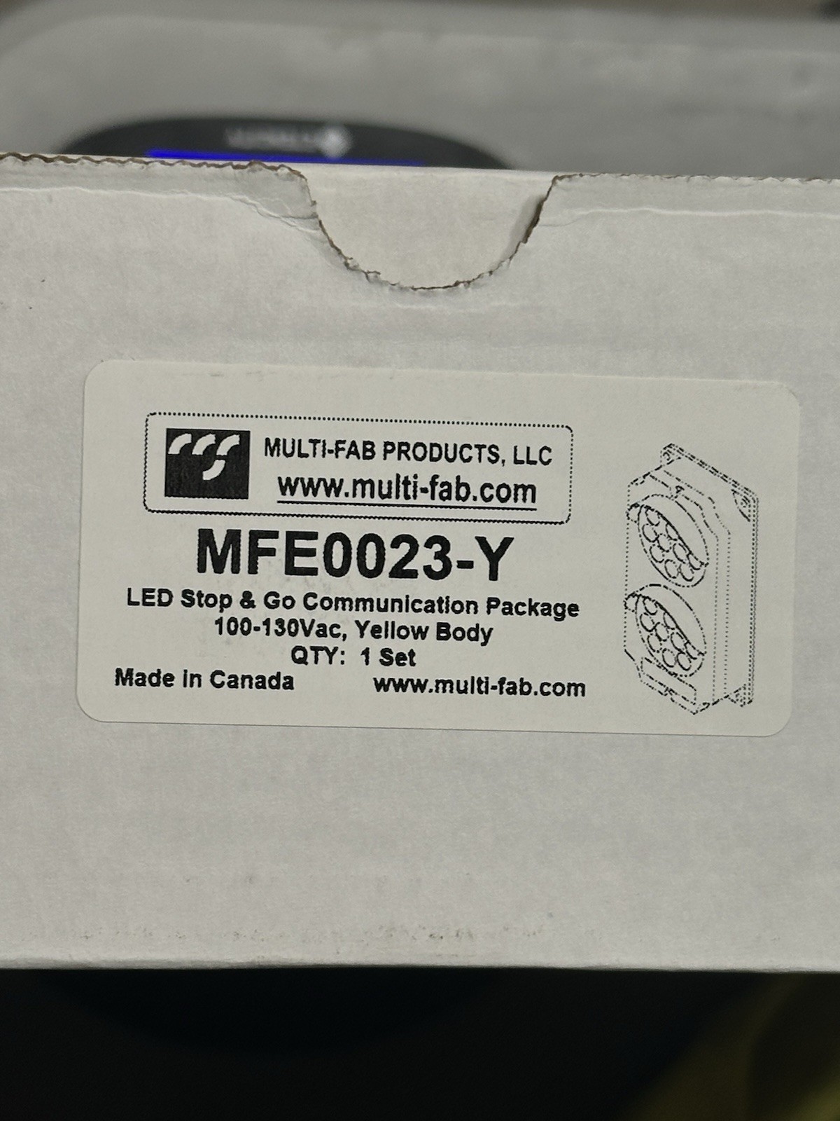 MFE-0022-Y LED Stop & Go Communication Package 110V-130V AC MULTI-FAB PRODUCTS