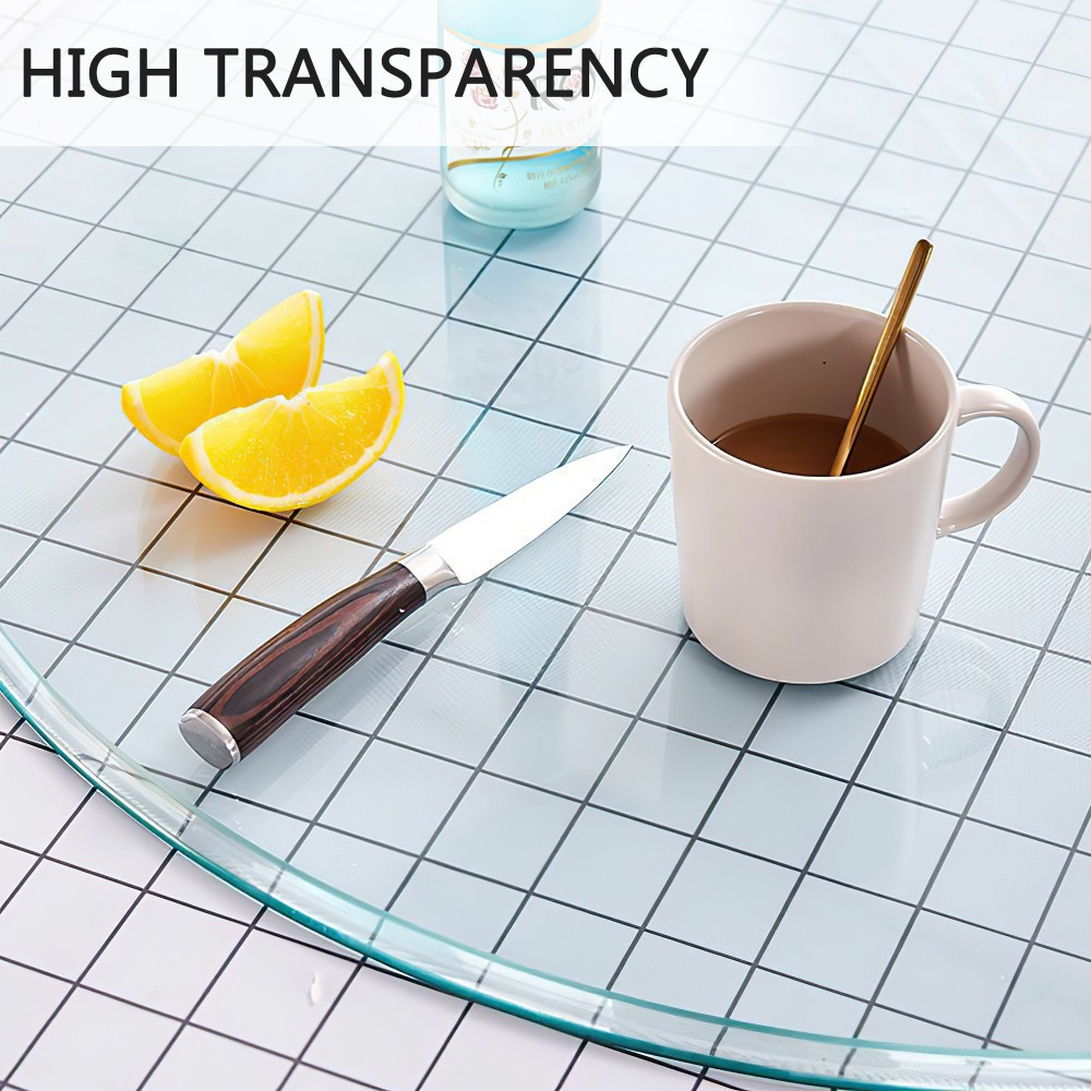27.95 Inch Round Tempered Clear Glass Table Top Replacement Plate