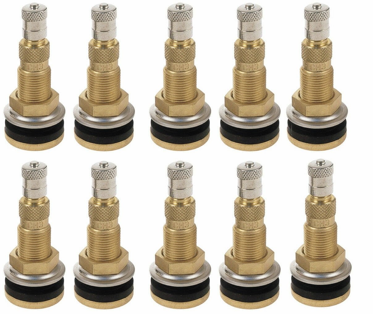 TR618A 1-7/8″ Tractor Air Liquid Tubeless Tire Brass Valve Stem Pack of 10