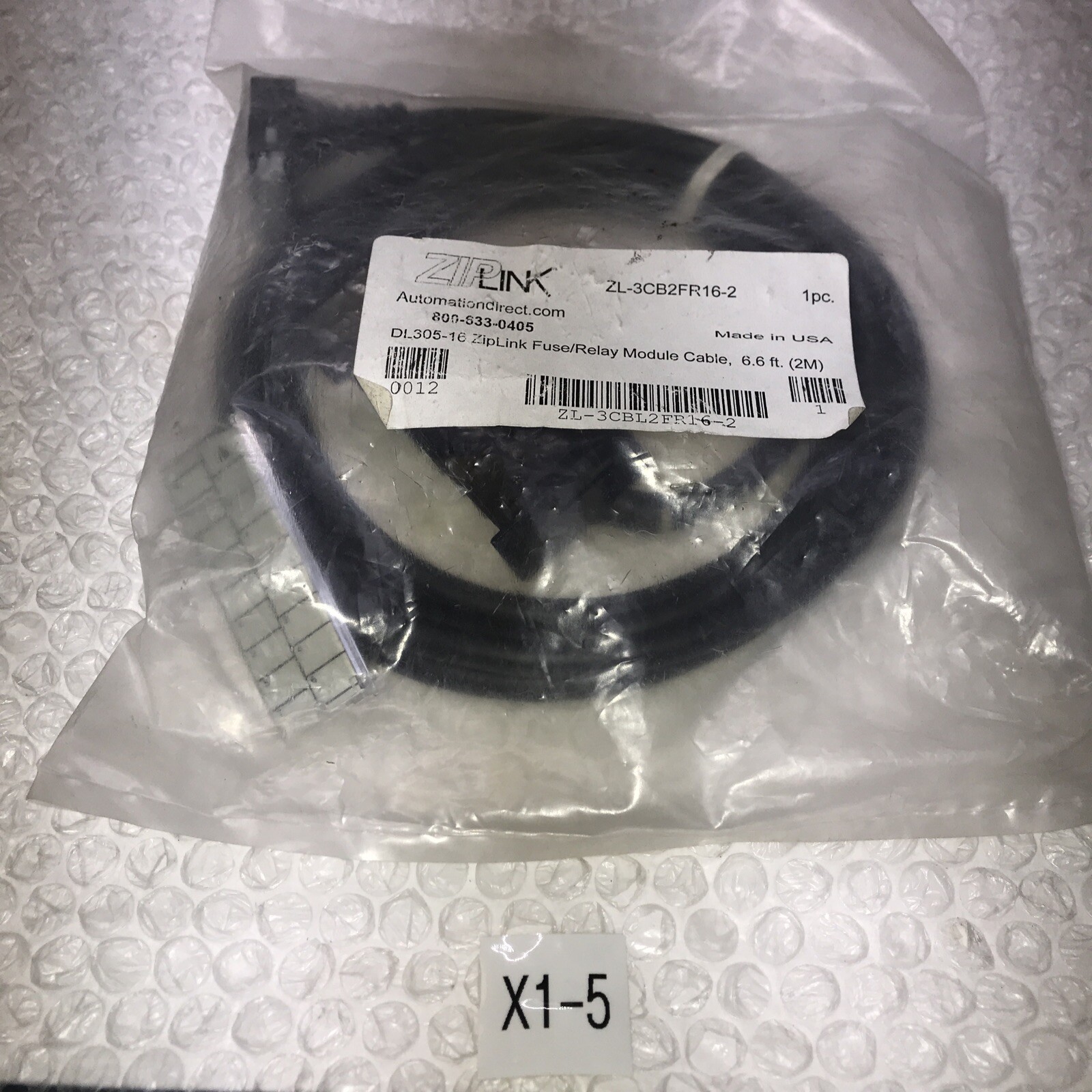 **NEW ZL-3CB2FR16-2 AUTOMATION DIRECT CABLE ZIPLINK DL305-16 6.6FT (2M) #