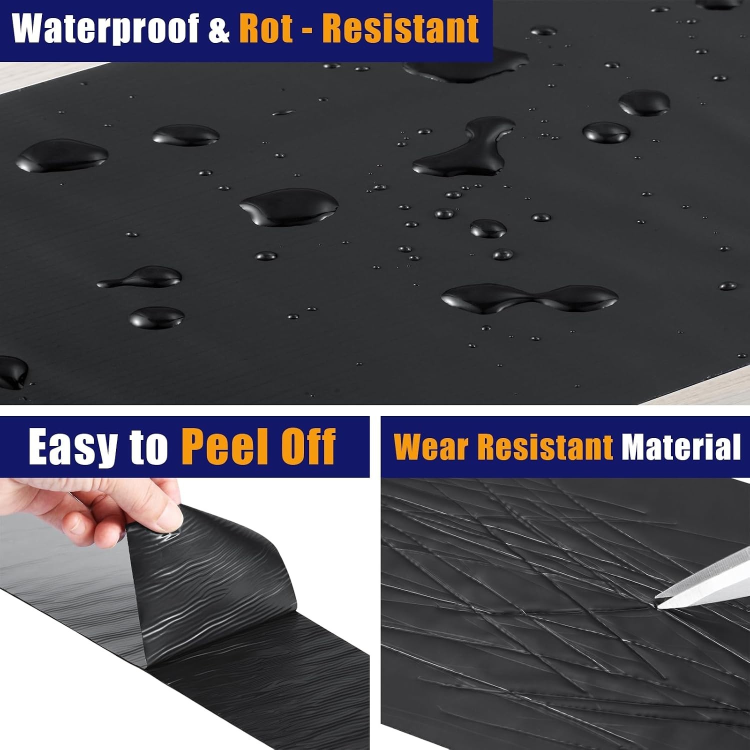 Butyl Sealant Tape 4″ x 50′ Black, Waterproof RV Roof Tape, UV & Weatherproof