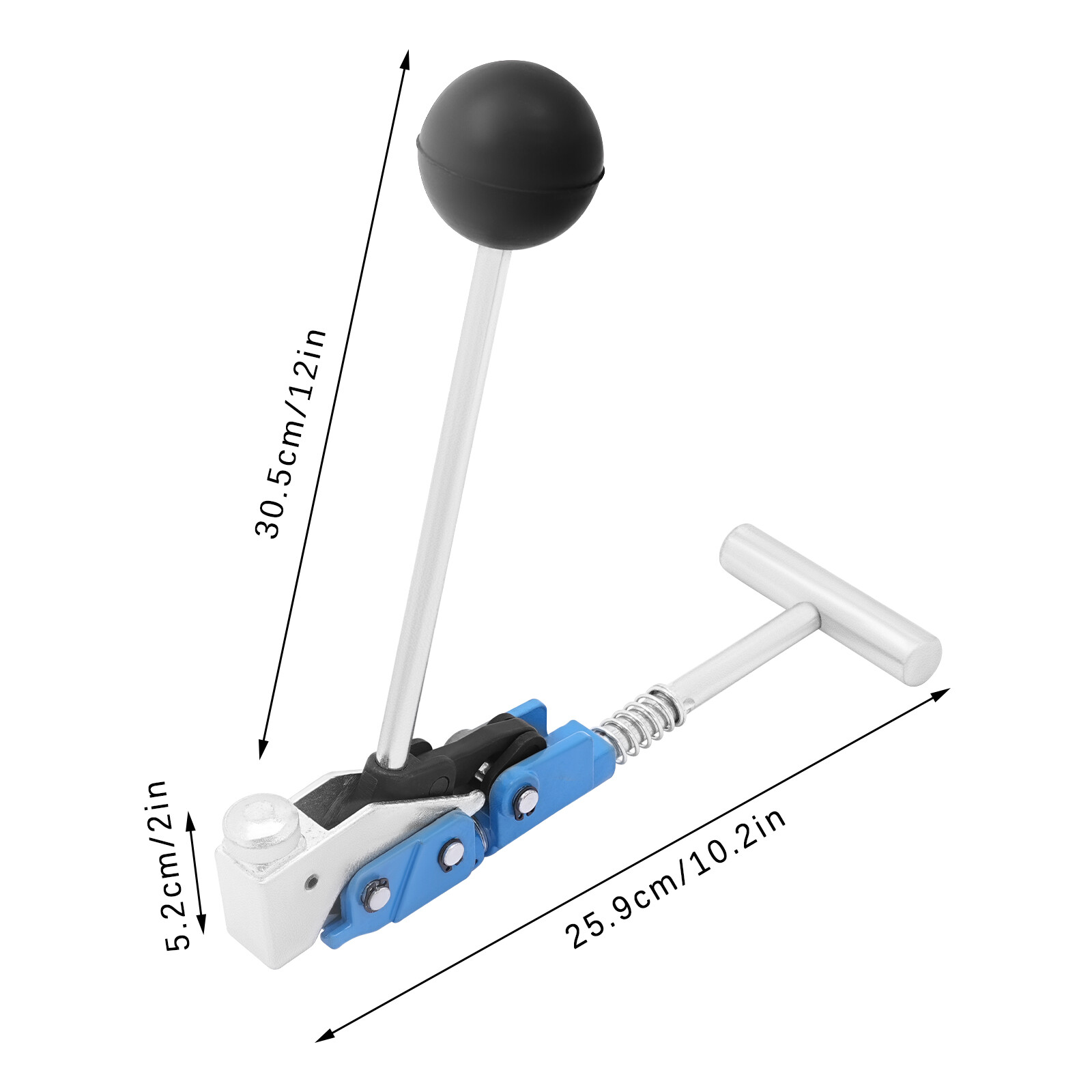 Punch Clamp Tool for steel strips w/0.37-0.63in width&up to 0.03in in thickness