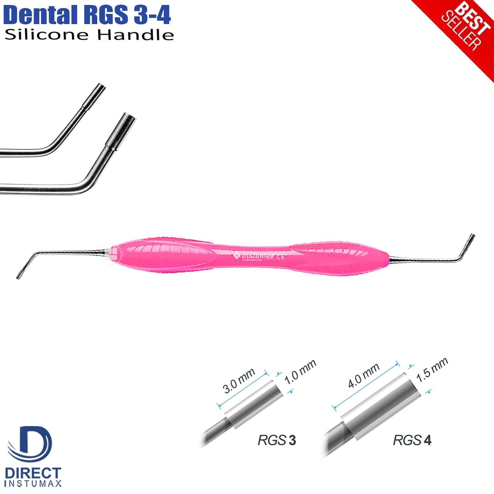 RGS 3-4 Dental Crown Preparation Tool Ceramic Clearance Calibration by INSTUMAX