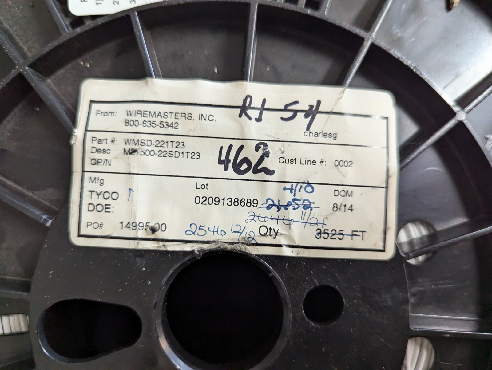 Raychem M27500-22SD1T23 22/1 Tin Plated Copper ETFE 2000 ft