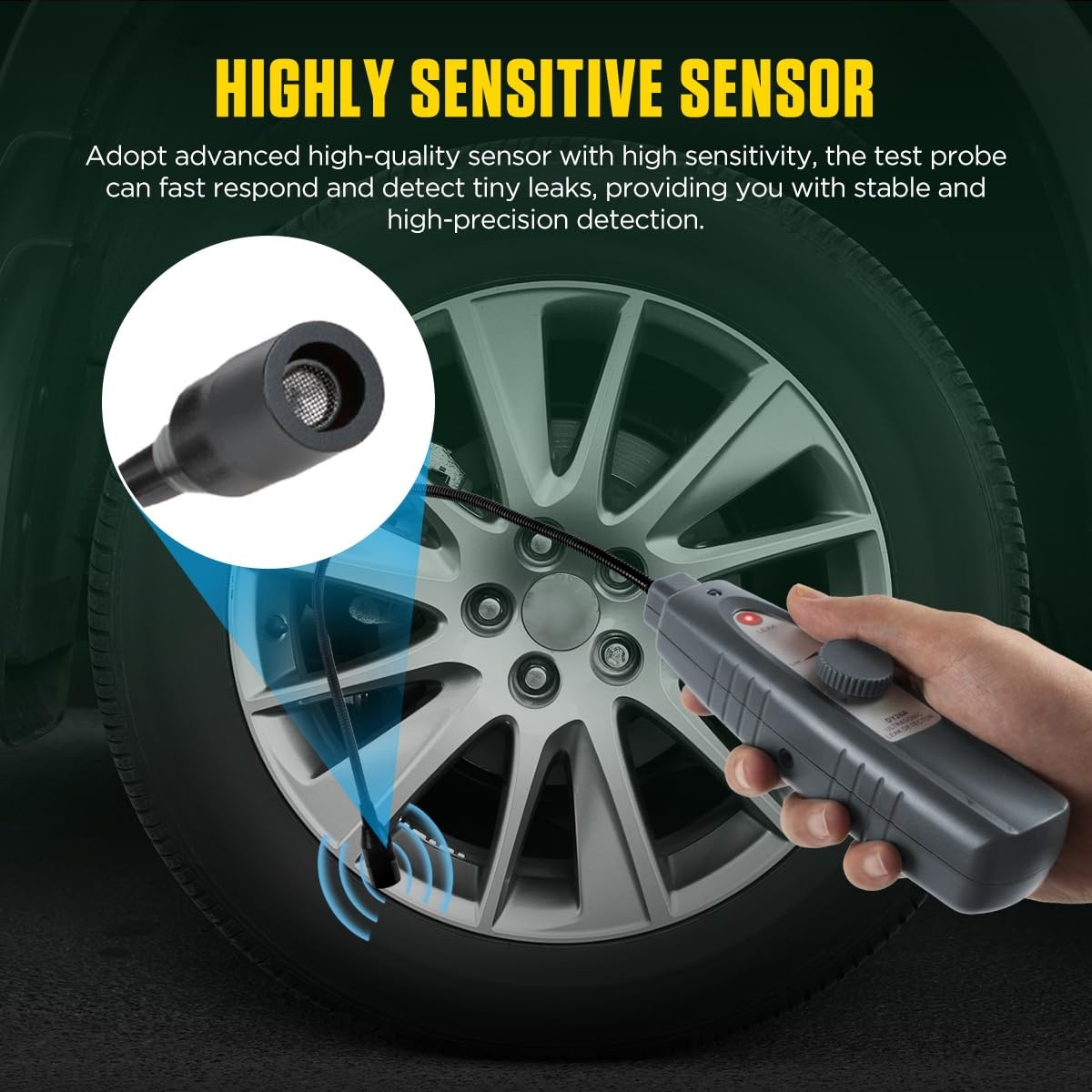 Ultrasonic Leak Detector 40Khz±2Khz Air Leak Detector Sensitivity Adjustable Aut