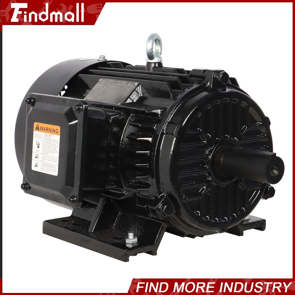 5 HP 3 Phase Electric Motor 1800 RPM 184T Frame TEFC 230/460 Volt Severe Duty