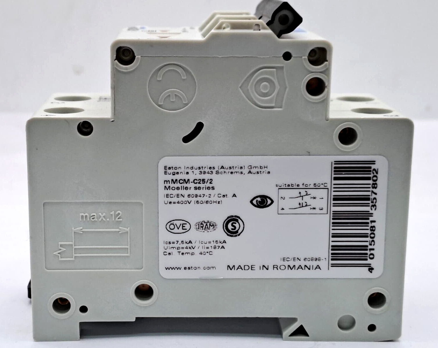 EATON mMCM-C25/2 MINIATURE CIRCUIT BREAKER 139001