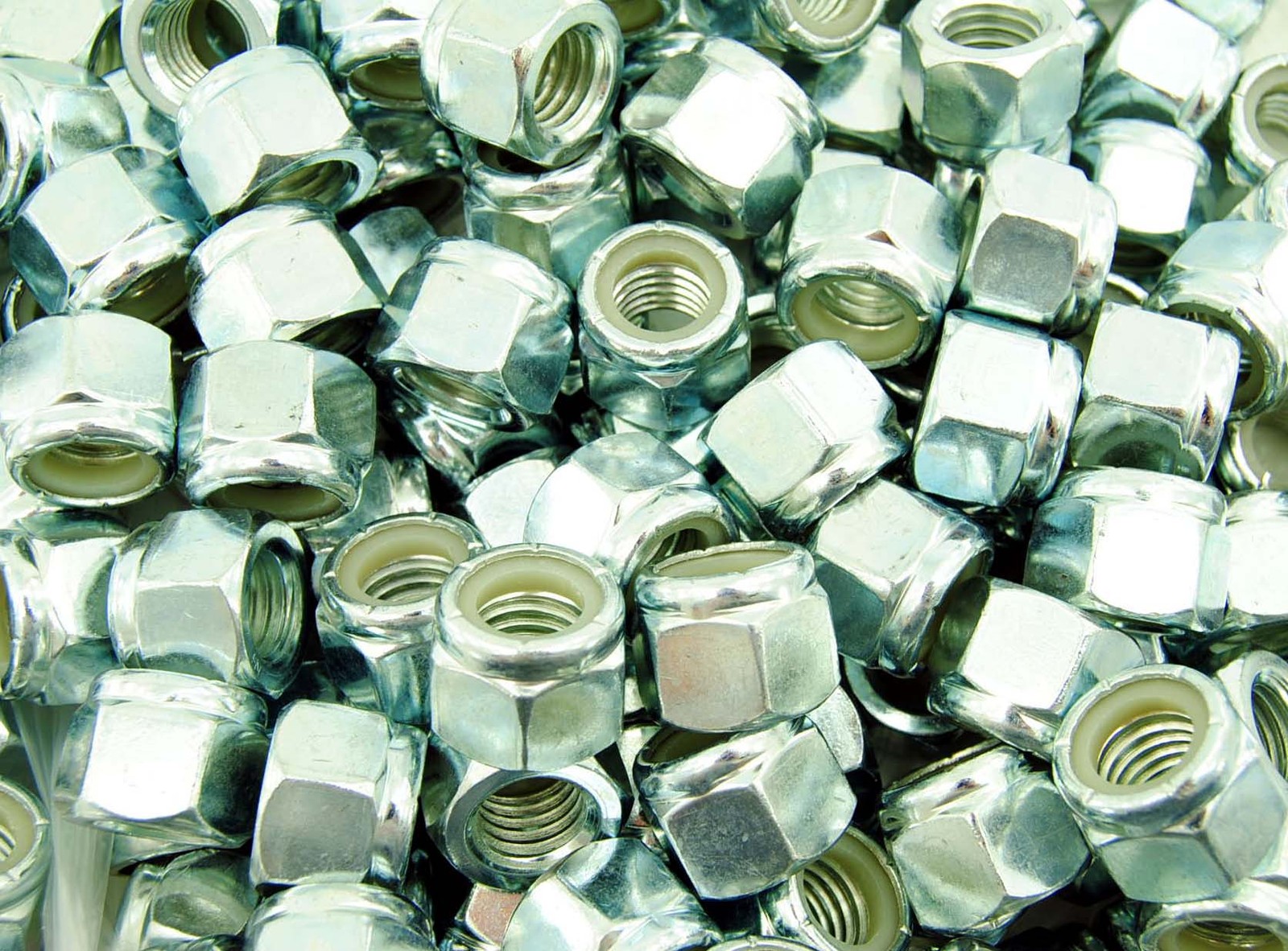 (50) Nyloc 5/8-11 Hex Locking Nuts Coarse Thread Zinc Nylock