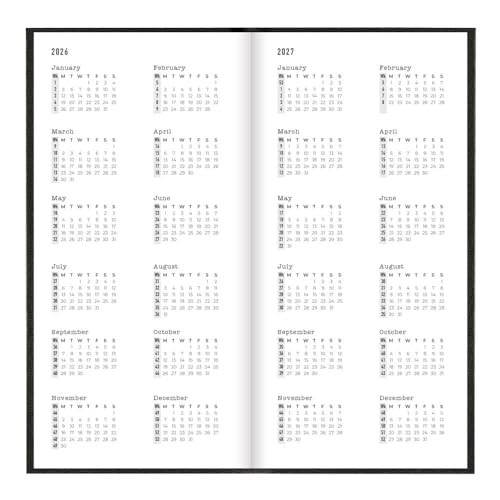 Letts of London® 2026 Principal Weekly Planner, 12 Months, Compact, Black