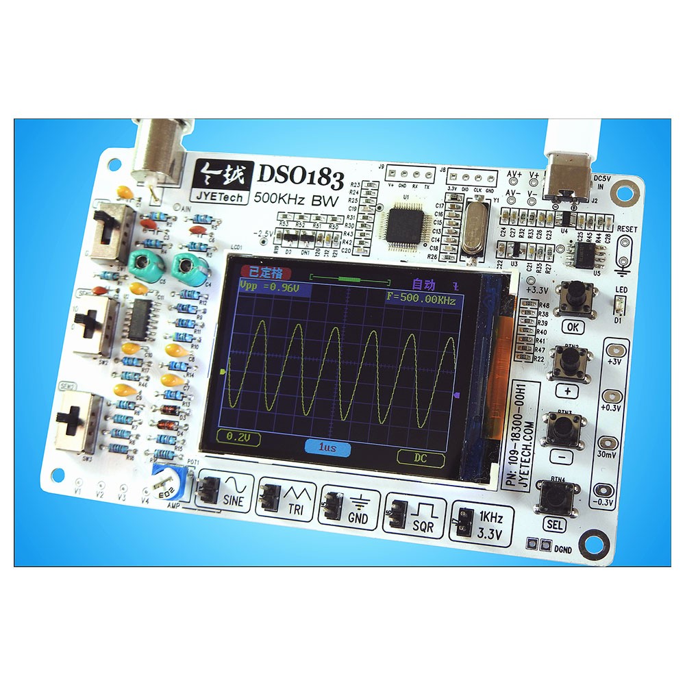 DSO183 Digital Oscilloscope DIY Electronic Kit Teaching Practical Kit 0-500KHz