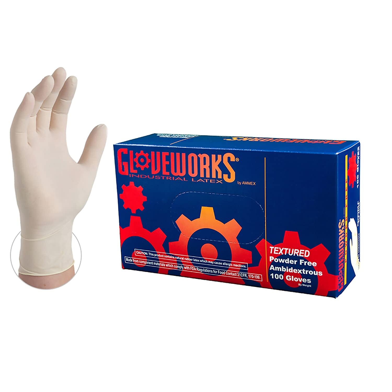 Gloveworks Latex Powder Free Disposable Gloves, 100 ct. For Nail and Hair Salons