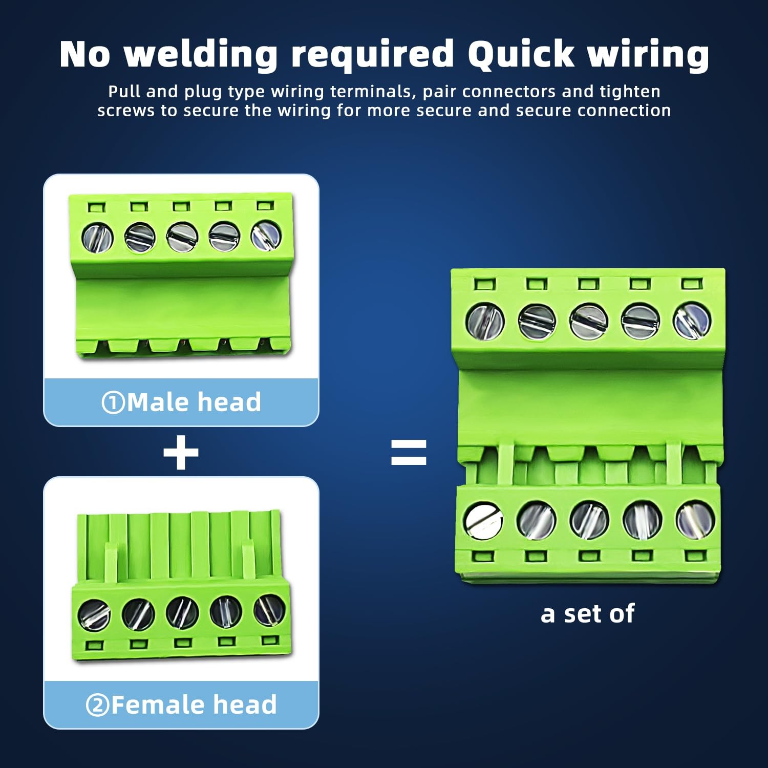 5.08mm Pitch PCB Mount Screw 2PIN 3PIN 4PIN 5PINSize: 28 Pairs 5.08mm Pitch PCB