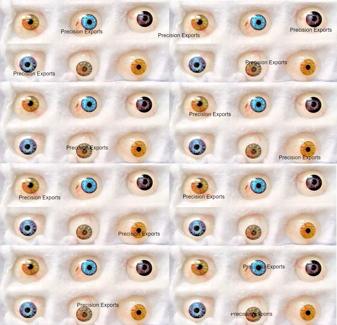Mixed Prosthetic Eyes Artificial Ocular Collection Medical Training Lot Of 50PC