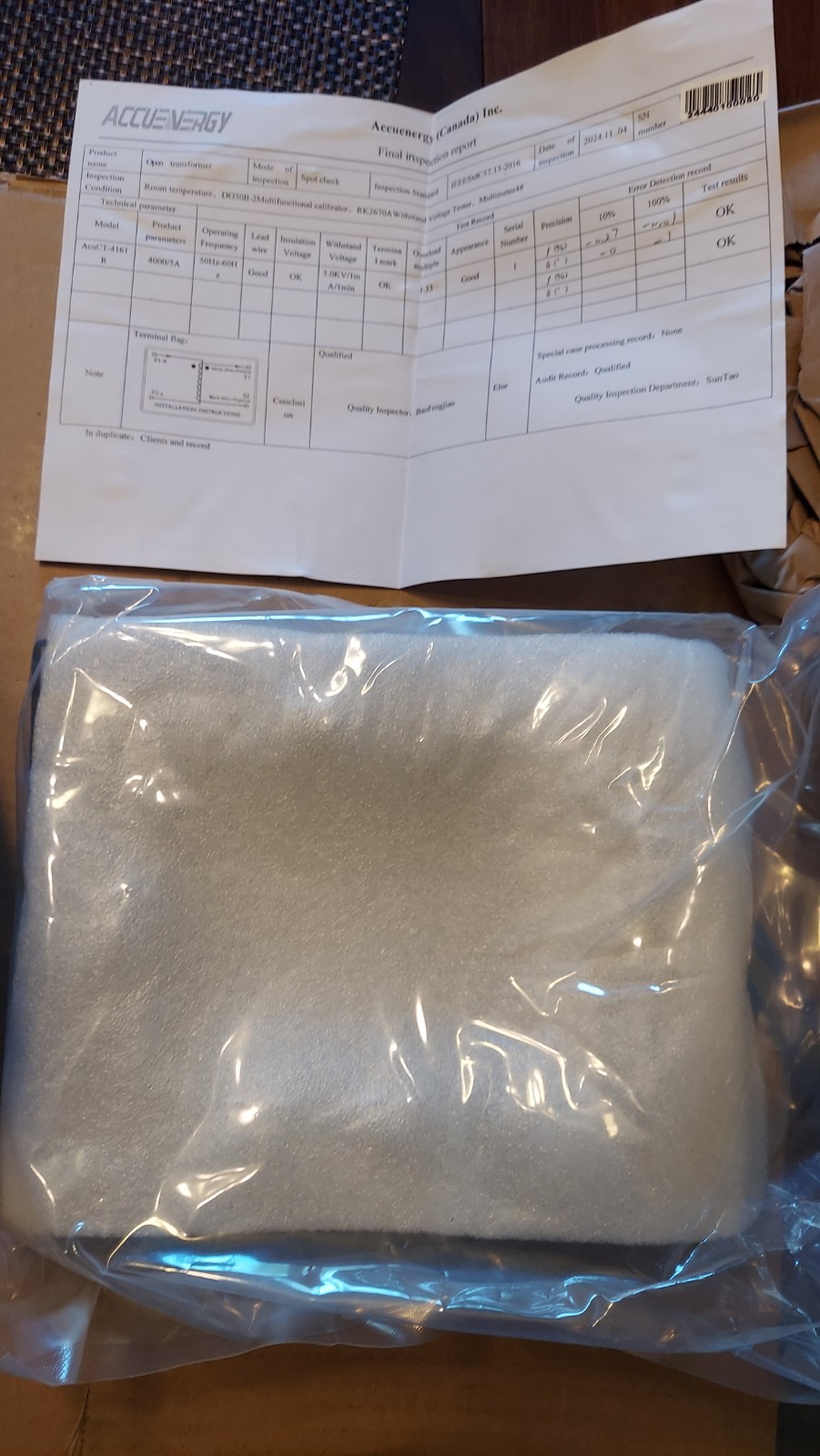 New Accuenergy AcuCT-4161R-4000:5a -0.3B.09 AcuSplitCT Series 5A Output CT
