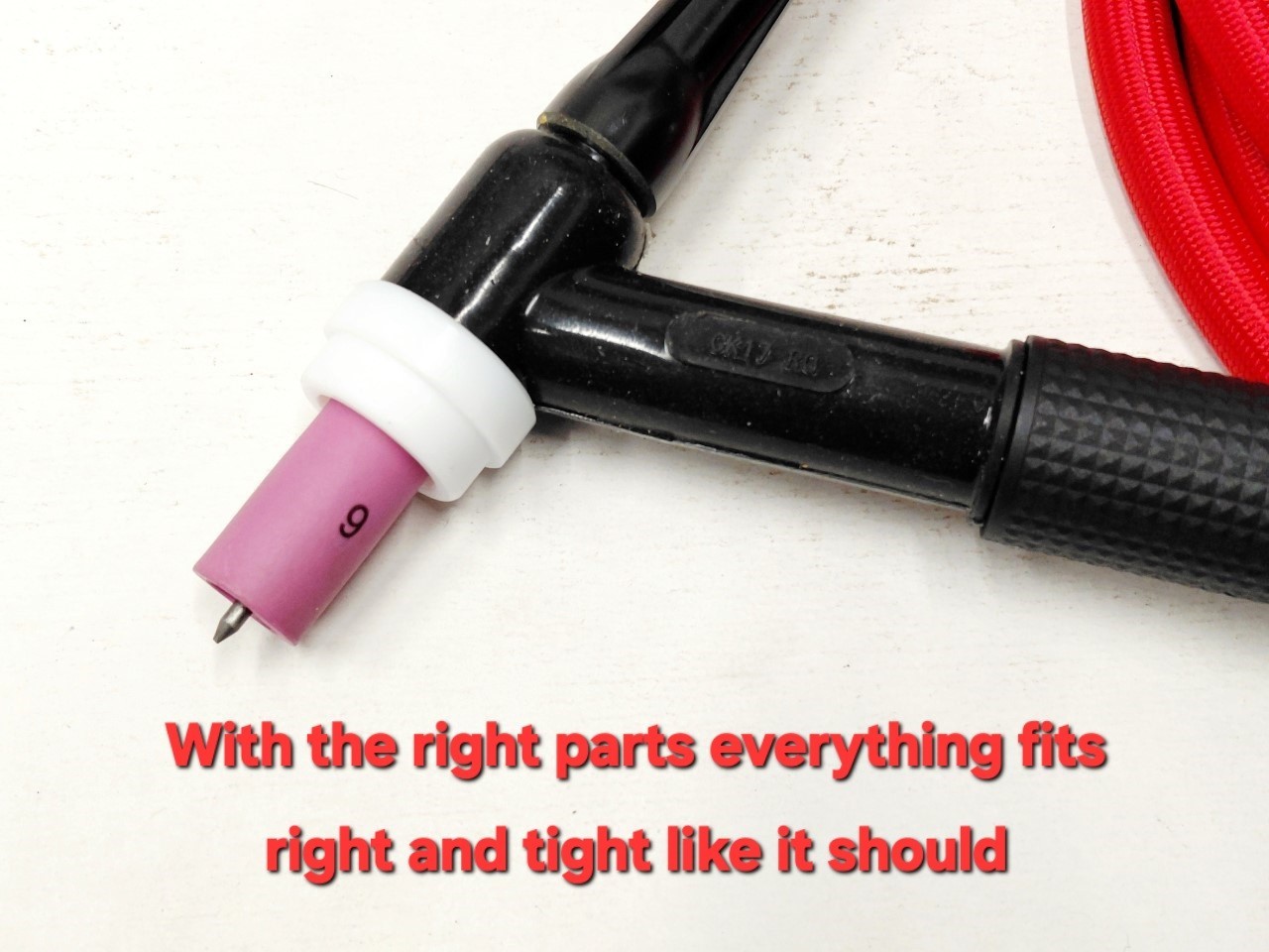 CK17 Tig Torch CK17-12-RSF RG + Dinse 35 Plug & More for Primeweld Everlast AHP